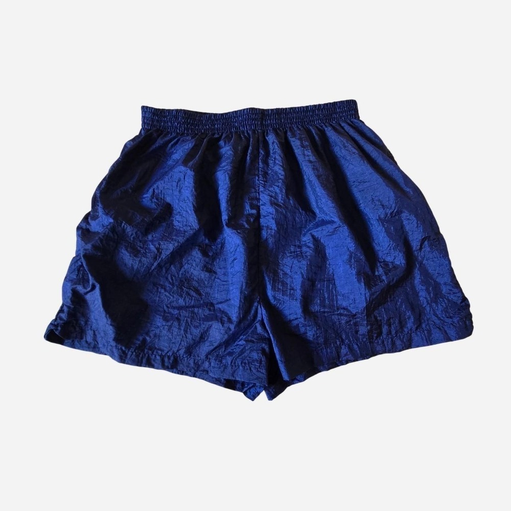 Vintage retro sport Hanes 90's dark blue high waisted gym shorts.